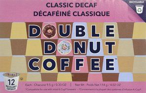 Double Donut&nbsp;Classic Decaf Coffee, in Recyclable Single Serve Cups for Keurig K-Cup Brewers, 24 Count N4