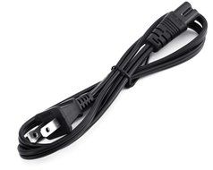 Aurum Cables UL Approved 3 Feet Slot Power Cord ,2 Prong Figure 8 Power Cord Non Polarized Power Cable NEMA 1-...