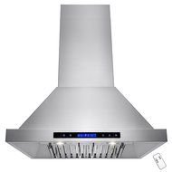 AKDY 30"/36"/42"/48" Wall Mount Type Stainless Steel Touch Control Halogen Light Lamp Kitchen Cooking Fan Vent... N2