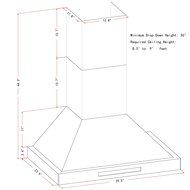 AKDY 30"/36"/42"/48" Wall Mount Type Stainless Steel Touch Control Halogen Light Lamp Kitchen Cooking Fan Vent... N3