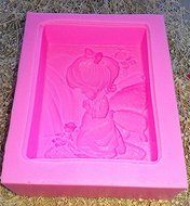 New Arrival! Design 294 Angel Girl Square Shape Silicone 3D Fondant Mold, Soap Mold,Cake Decoration Tool N2