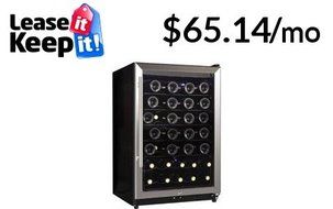 midea WHS-169WE(N) 45-Bottle Wine Cooler, Stainless Steel