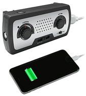 Ambient Weather WR-77 Compact Emergency Radio with AM/FM/Weather Band, Flashlight, 5,000 mAh Smart Phone Charger N5