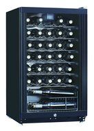 Midea WHS-144W1 35-Bottle Free Standing Wine Cooler Refrigerator, Black