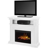 Dimplex Colleen Corner TV Stand with Electric Fireplace in White N2