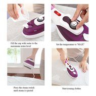 Handheld Steamer Portable Garment Steamer Mini Travel Steam Iron Clothes Fabric Steam Cleaner Household Steamer... N4