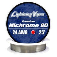 Genuine Lightning Vapes 24 AWG Nichrome 80 Wire 25&#039; N6