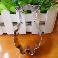 Sher Cartoon Sheep Shape Cookie Cutters, Fuirt Cut Moulds, Stainless Steel