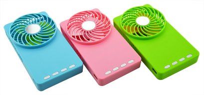 Welltop&reg; Mini Mirror Fan Handheld Pocket Fan Electric Personal Fans 3 Speeds Portable Mini USB 18650 Rechargeable... N4