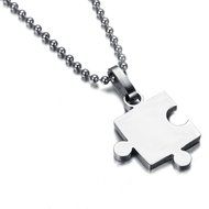 Couple necklace,Men,Women&#039;s 2PCS Stainless Steel Pendant Necklace Puzzle Valentine Adjustable for Lovers,Couples... N6