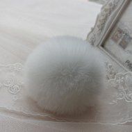 AutumnFall&reg; Rabbit Fur Ball Key Chains Mobile Phone Plug Backpack Bags Decorations (Pink) N21