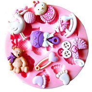 Genenic 3D Fondant Candy Baby Footprint Animal Mould Mold Cake Decorating N2