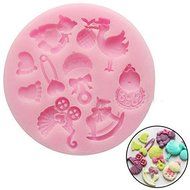 Genenic 3D Fondant Candy Baby Footprint Animal Mould Mold Cake Decorating N3