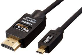 AmazonBasics High-Speed Micro-HDMI to HDMI Cable 2 Pack - 3.3 Feet (1 Meter) Supports Ethernet, 3D, and Audio...
