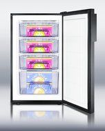 Summit FS408BL7ADA: Commercially listed ADA Compliant 20" wide counter height all-freezer, -20(degree) C capable...