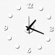 MuLuo Living room DIY Numbers Wall Clock Acrylic Quartz Clock Wall Stickers Watches black N5