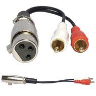 Yeworth 0.15m 6inch XLR Y Splitter Patch Cable, 1 XLR Male to 2 RCA Male Stereo Plug Adapter Cable N3