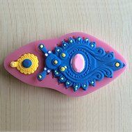 Silicone Jewelry Fondant Cake Mold Pendant Brooch Soap Chocolate Mould N7