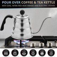 Pour Over Kettle with Silicon Coaster Bonus - For Coffee, Tea and Water, Ergonomic Designed Drip Pot, with Gooseneck... N8