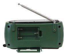 Kaito KA332W Portable Hand Crank Solar AM/FM NOAA Weather Radio with Cell Phone Charger &amp; 3-LED Flashlight (Green) N6