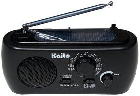 Kaito KA332W Portable Hand Crank Solar AM/FM NOAA Weather Radio with Cell Phone Charger &amp; 3-LED Flashlight (Green) N8