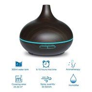 HOWSAN Aromatherapy Essential Oil Diffuser,Wood Grain Cool Mist Ultrasonic Humidifier &ndash; Whisper Quiet - Waterless... N5
