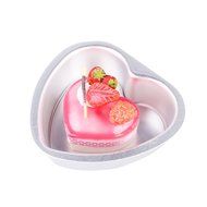 iEFiEL Holiday Cake Cooking Making Heart Mini Cake Pan DIY Baking Mould Removable Bottoms (3 Inch) N3
