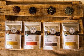 Golden Moon Loose Leaf Organic Herbal Tea Sampler Gift Set (48 Servings of Tea) N6