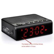 BonyTek Alarm Clock Radio,Portable Wireless Bluetooth Alarm Clock Speaker with FM Radio,TF Reader,MP3 Music Player... N6