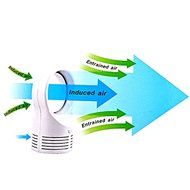Tinksky No Blade Fan Electric Fan Air Fan Stand Fan without Blade in White N9
