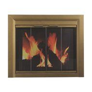 Pleasant Hearth Fireplace Screen - Carrington - Large Antique Brass
