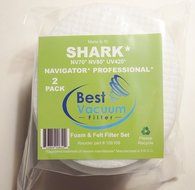 2 Pack Shark NV80 Foam &amp; Felt Filter Set for Shark Navigator Professional Upright Vacuum NV70, NV80, NV90 &amp; UV420...
