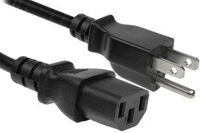 SF Cable, 15ft 18 AWG Universal Power Cord (IEC320 C13 to NEMA 5-15P) N2