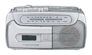 Sylvania Portable Tape Cassette Player/Recorder With AM/FM Radio Tuner Mega Bass Reflex Sound System