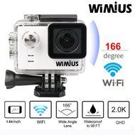WiMiUS&reg; Waterproof Action Camera 16MP 2K WiFi Sports Camera Ambarella Built-in WiFi Helmet Cam HD Camcorder N3