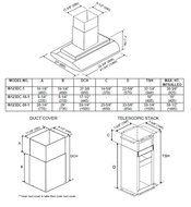 KOBE Range Hoods IS2342SQB-DC59-1 6-Speed 720 CFM Premium Island Range Hood Fits Ceiling Heights Of 9-11', 42" N8