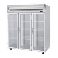 Beverage-Air HFS3-5G 78" Horizon Series Three Section Glass Door Reach-In Freezer 74 cu.ft. Capacity Stainless...