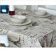 Linen Table Cloth Woven Printed Europe Eiffel Tower Home/Outdoor/Party N3