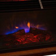 Walcut 1500W 5118BTU Embedded Insert Quartz Infrared 3D Flame Electric Fireplace Heater 3 Color Flame Remote Control N8