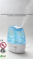 InvisiPure Wave Cool Mist Ultrasonic Humidifier with Night Light - Whisper Quiet, Automatic Shut-off, and 2.5L... N6
