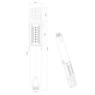 ZhenDe Wall-Mount Durable Bathroom 4-Function ABS High Pressure Hand Shower Head Rainfall Rainshower Massage Shower... N27