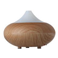 Ultrasonic Aroma Essential Oil Diffuser Humidifier for Home Yoga Office Spa Bedroom Baby Room (Dark Wooden-grain) N11