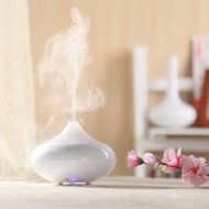 Ultrasonic Aroma Essential Oil Diffuser Humidifier for Home Yoga Office Spa Bedroom Baby Room (Dark Wooden-grain) N12