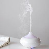 Ultrasonic Aroma Essential Oil Diffuser Humidifier for Home Yoga Office Spa Bedroom Baby Room (Dark Wooden-grain) N13