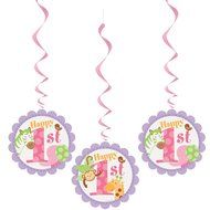 Pink Safari First Birthday Party Blowers, 8ct