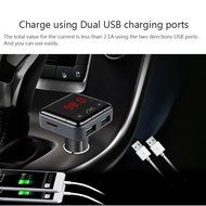 Car Bluetooth Charger, LESHP 4.0 Car Music FM Player Dual USB Charger Support APP Control N2