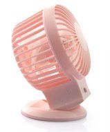 Mini Desktop Fan Double Blade USB Rechargeable (pink) N19