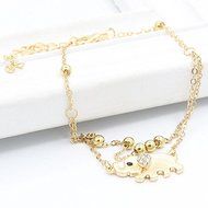 Fashion Women Charm Rhinestone Gold Elephant Chain Bracelet Jewelry Gift New