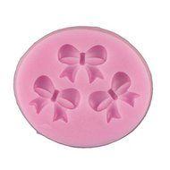 New Fashion Pink 3D Bowknot Silicone Fondant Cake Molds Soap Chocolate Mould