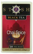 Stash Tea Chai Spice Black Tea, 20 Count Tea Bags in Foil (Pack of 6) N51